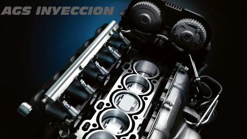 Conjunto de motor con la inscripción AGS INYECCION